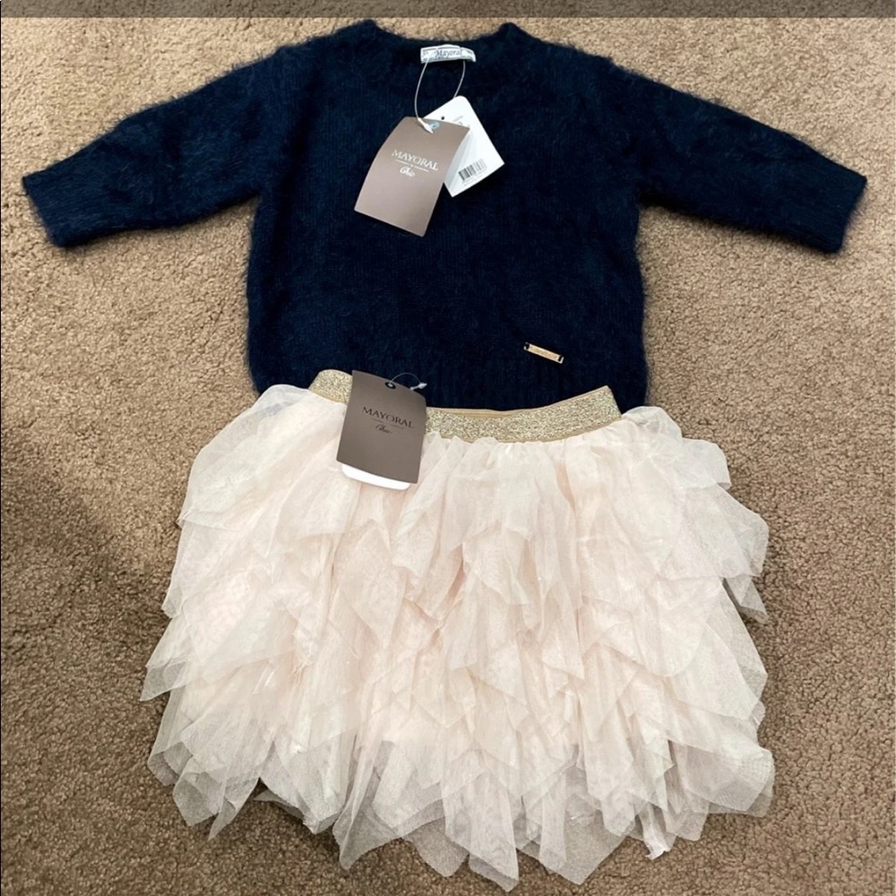 BNWT MAYORAL GIRLS SWEATER SKIRT SET 3t